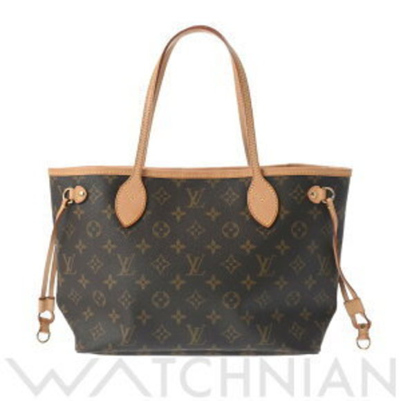 Louis Vuitton Monogram Neverfull Handbag Beige Canvas Tote Bag - Picture 1 of 9